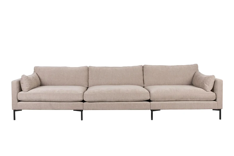 Zuiver Sofa Summer 4,5-Sitzer Latte – Stoff, 101 × 335 × 82 cm