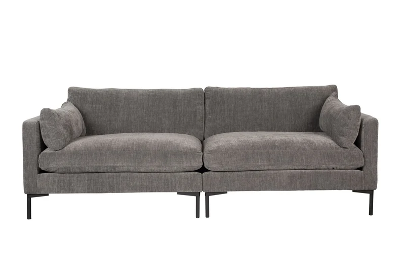 Zuiver Sofa Summer 3-Sitzer – Anthrazit, Stoff, 101 × 230 × 82 cm