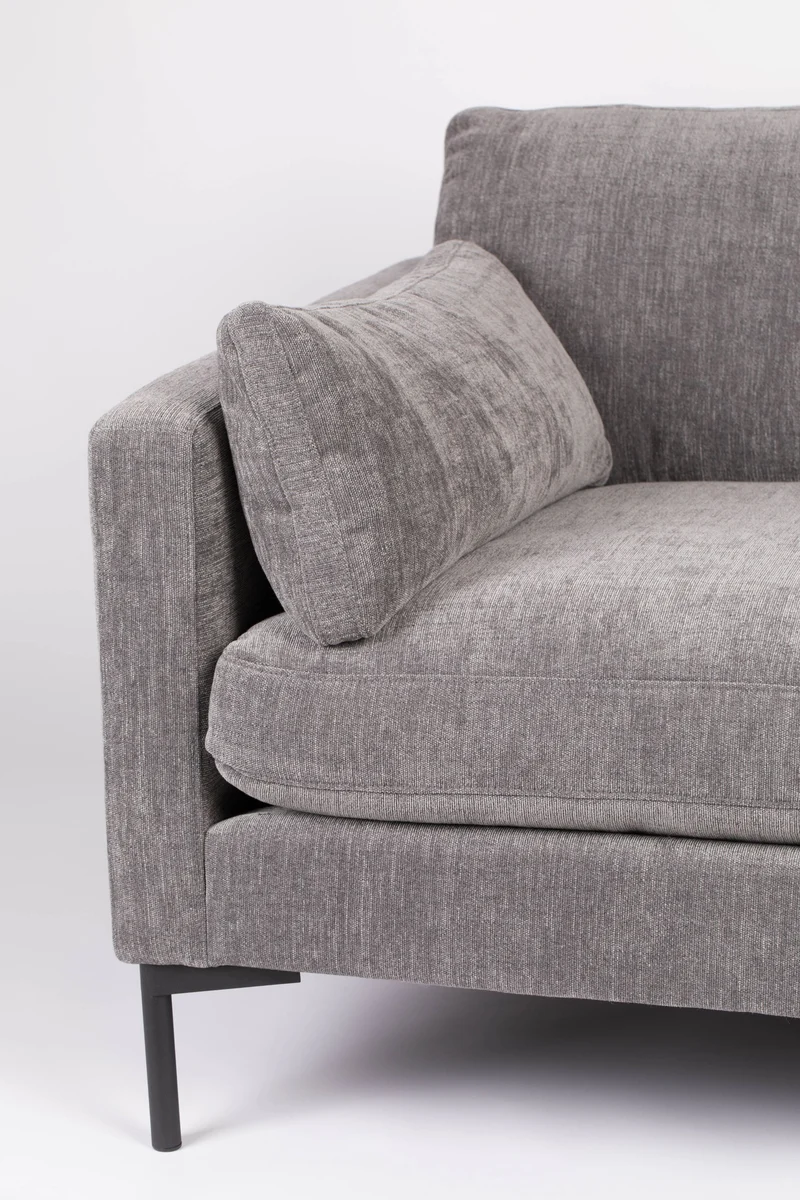 Zuiver Sofa Summer 3-Sitzer – Anthrazit, Stoff, 101 × 230 × 82 cm