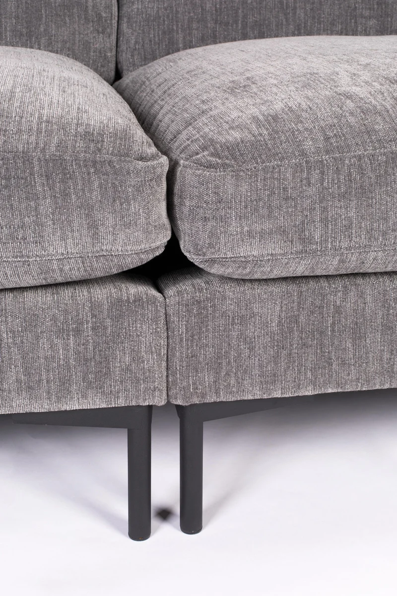 Zuiver Sofa Summer 3-Sitzer – Anthrazit, Stoff, 101 × 230 × 82 cm