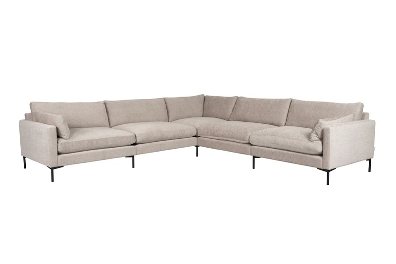 Zuiver Sofa Summer 7-Sitzer Latte – Stoff, 31,8 × 318 × 82 cm
