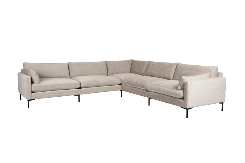 Zuiver Sofa Summer 7-Sitzer Latte – Stoff, 31,8 × 318 × 82 cm