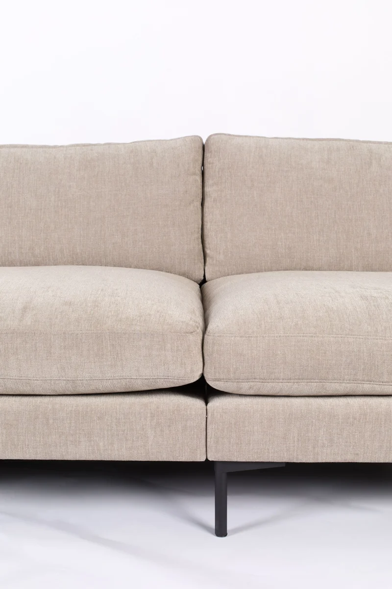 Zuiver Sofa Summer 7-Sitzer Latte – Stoff, 31,8 × 318 × 82 cm