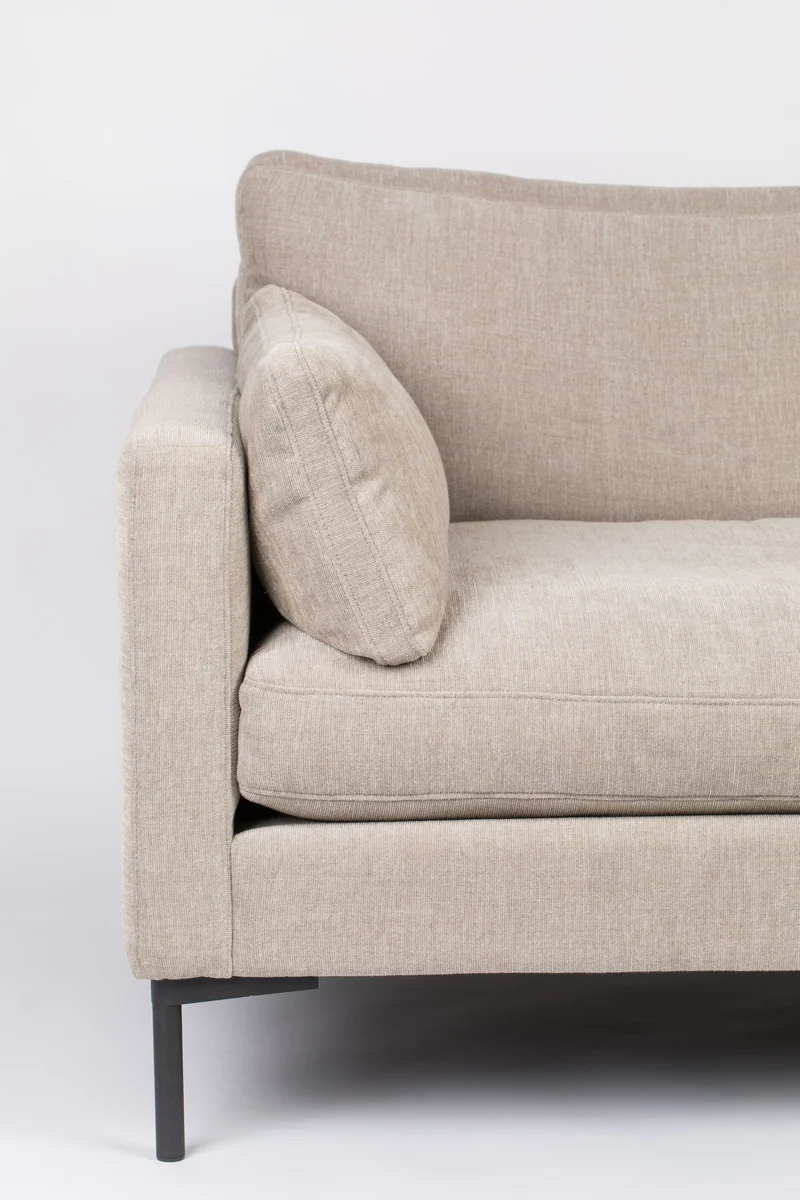 Zuiver Sofa Summer 7-Sitzer Latte – Stoff, 31,8 × 318 × 82 cm