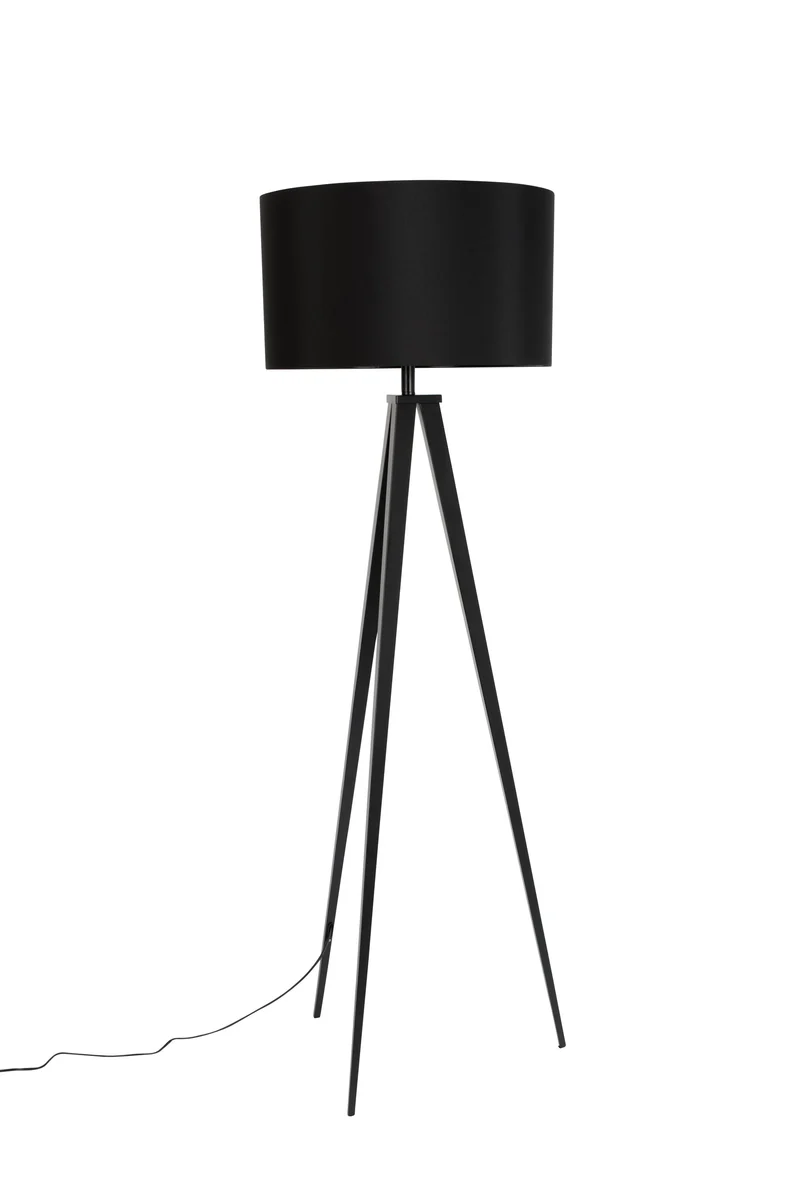Zuiver Stehleuchte Tripod – Schwarz, Metall, 50 × 50 × 157 cm