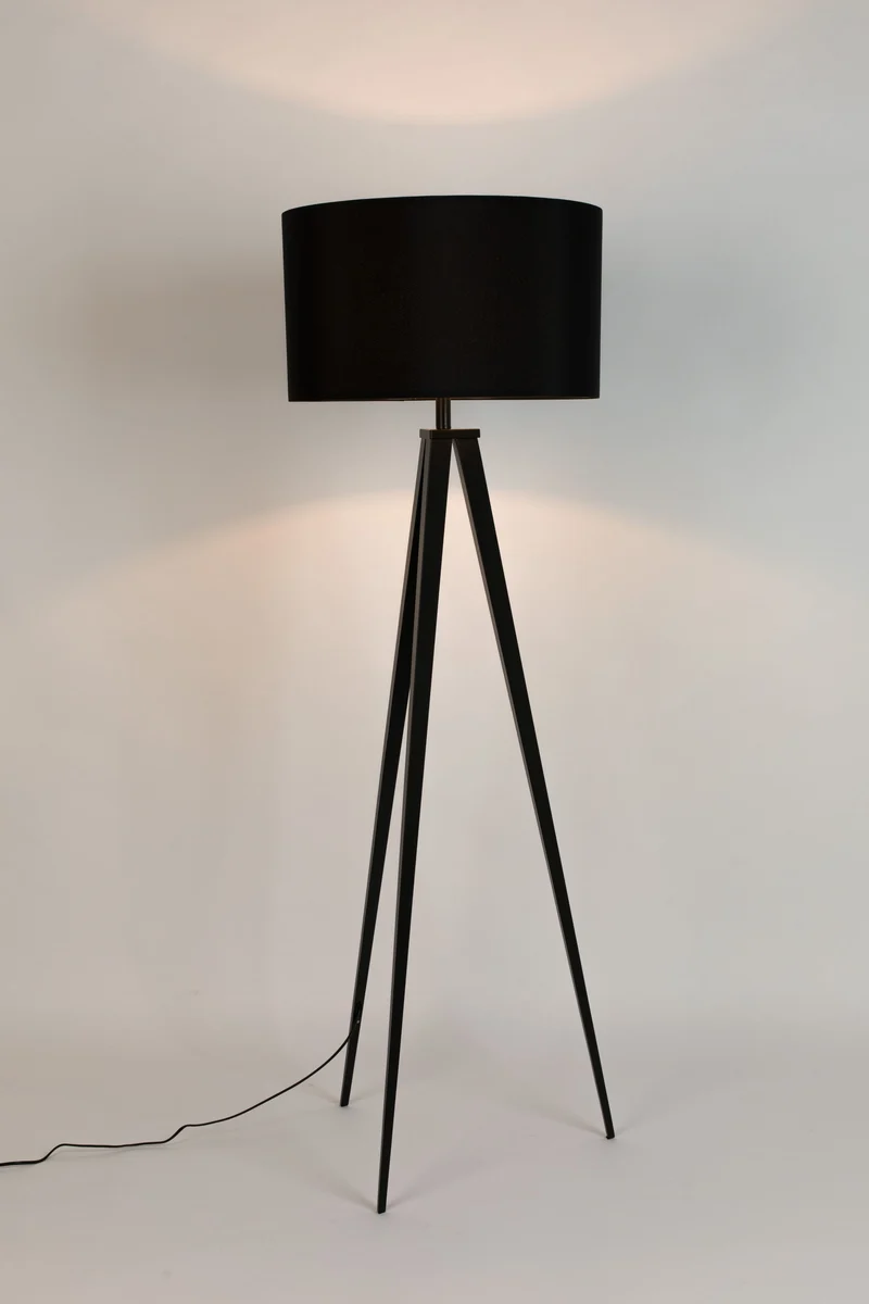 Zuiver Stehleuchte Tripod – Schwarz, Metall, 50 × 50 × 157 cm