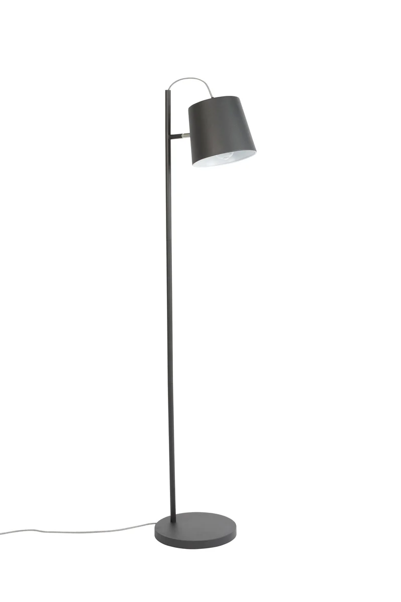 Zuiver Stehleuchte Buckle Head – Schwarz, Eisen, 28 × 28 × 150 cm