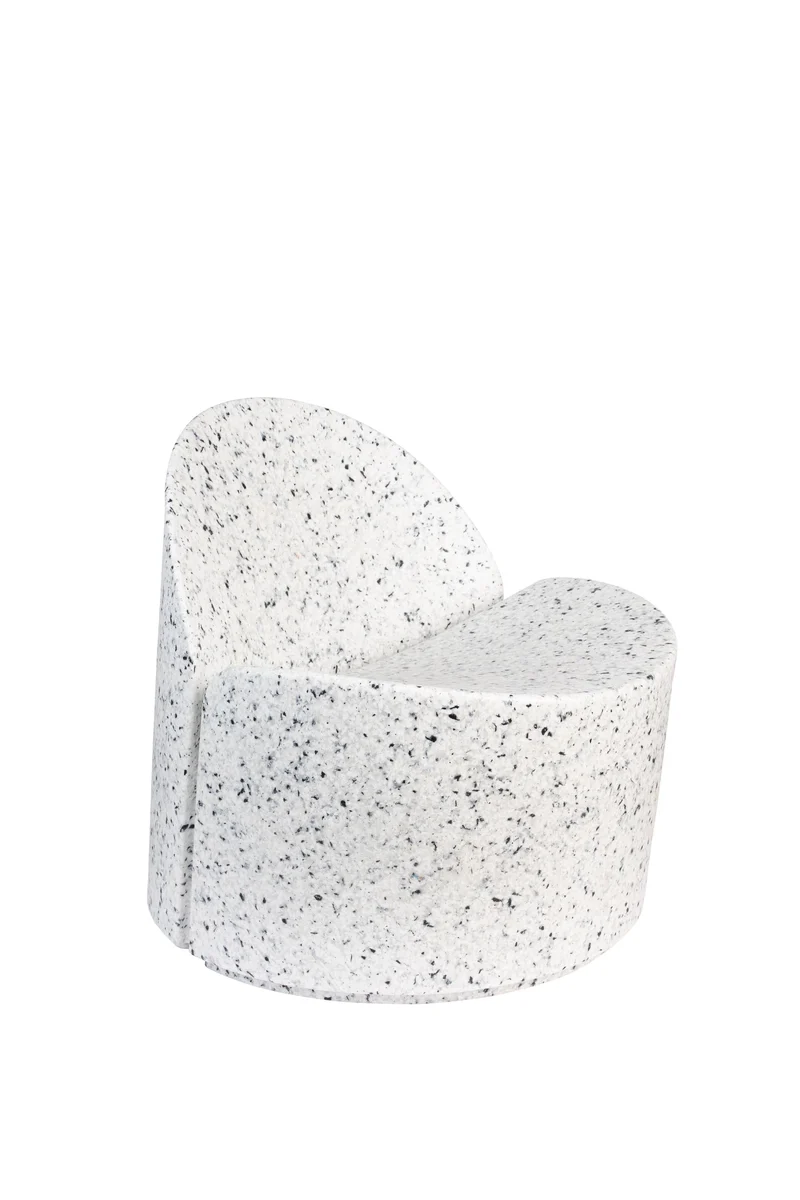 Zuiver Loungesessel Bloom – White-Terrazzo, 72 × 69 × 70 cm