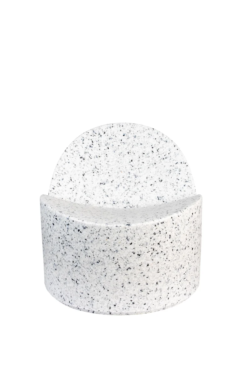 Zuiver Loungesessel Bloom – White-Terrazzo, 72 × 69 × 70 cm