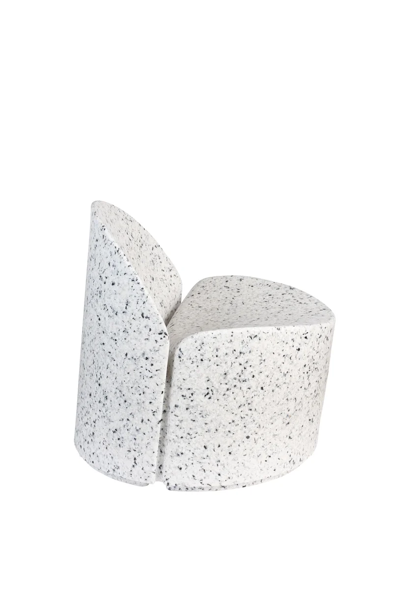 Zuiver Loungesessel Bloom – White-Terrazzo, 72 × 69 × 70 cm