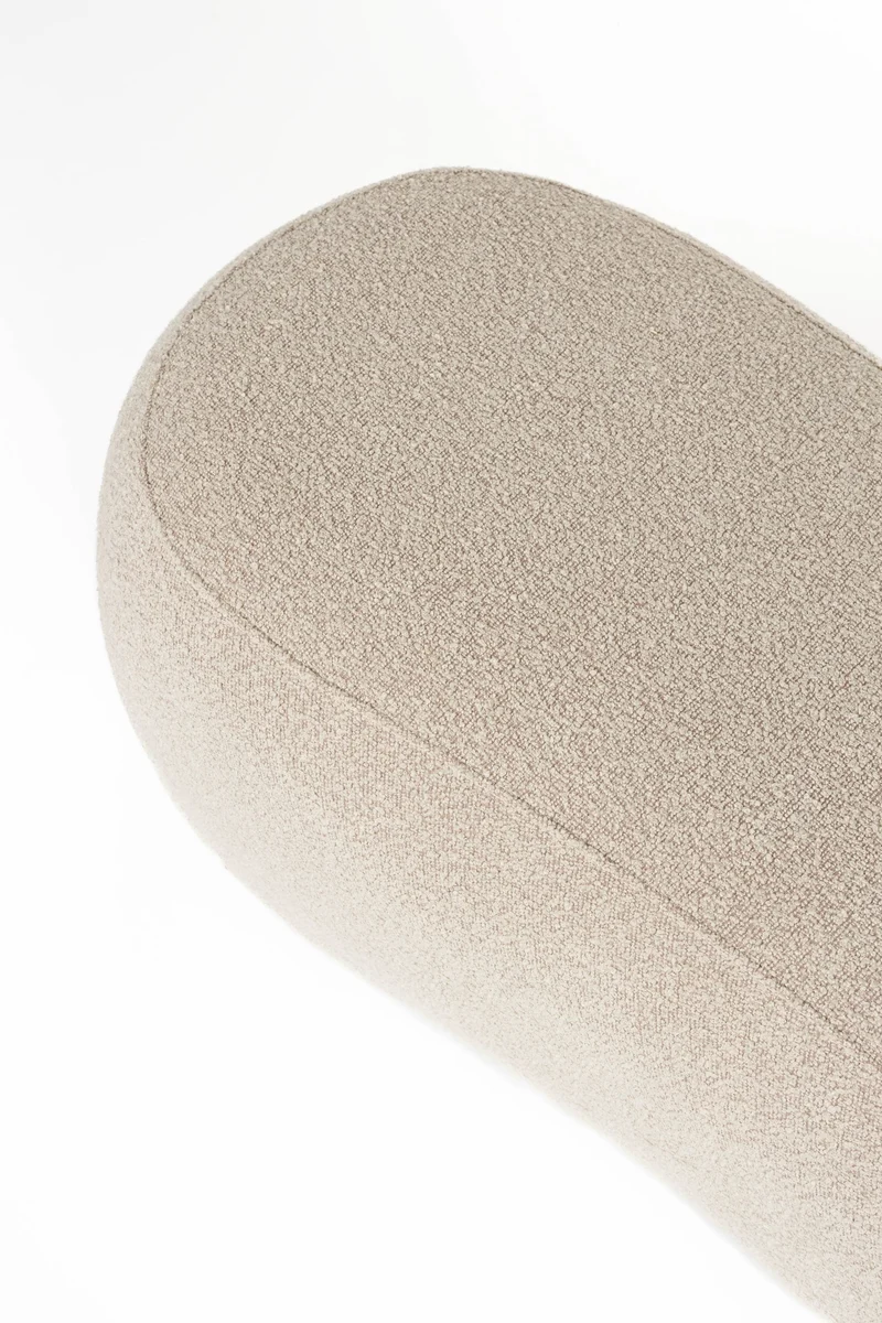 White Label Living Sitzbank Noxx – Beige, Polyester, 120 × 46 × 41 cm