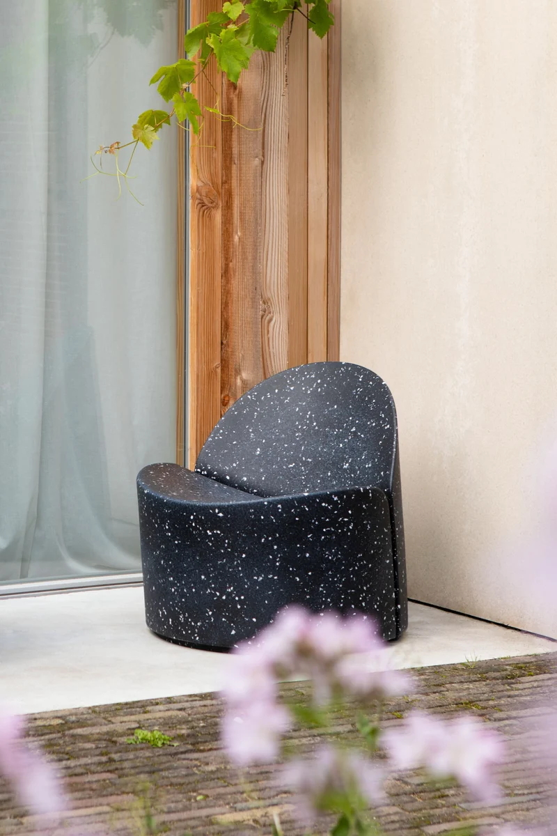 Zuiver Loungesessel Bloom – Black-Galaxy, 72 × 69 × 70 cm