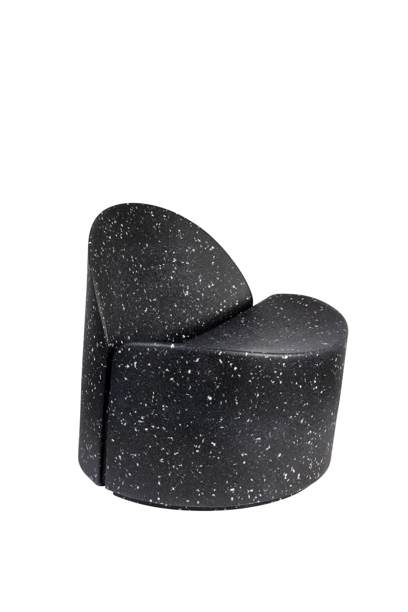 Zuiver Loungesessel Bloom – Black-Galaxy, 72 × 69 × 70 cm