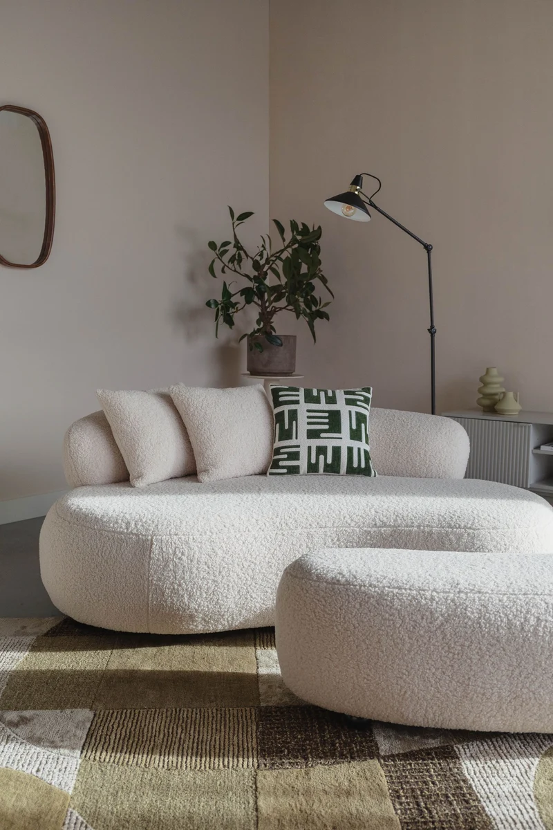 White Label Living Sitzbank Noxx – Polyester, 120 × 46 × 41 cm