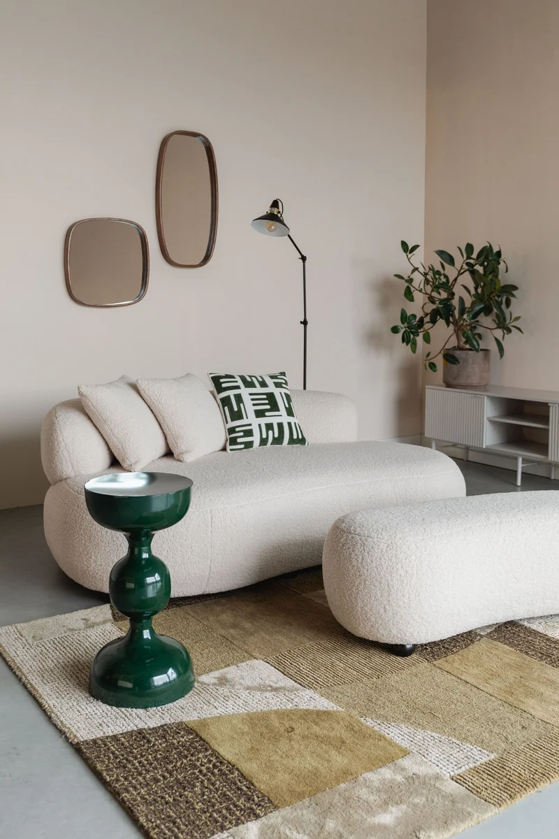 White Label Living Sitzbank Noxx – Polyester, 120 × 46 × 41 cm