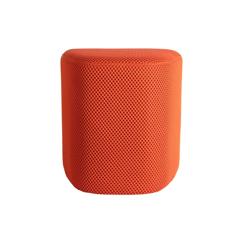 Leitmotiv Pouf Retro Mesh Triangle – Orange, Polyester, Höhe ca. 36 cm
