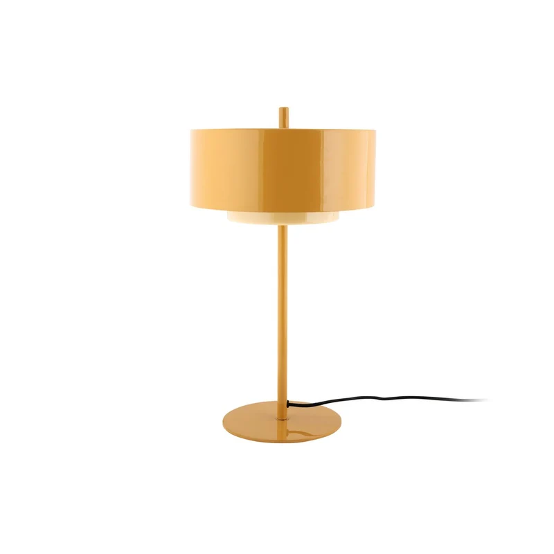 Leitmotiv Tischleuchte Grato Ring – Gelb, Eisen, Ø ca. 29 cm, Höhe ca. 50 cm