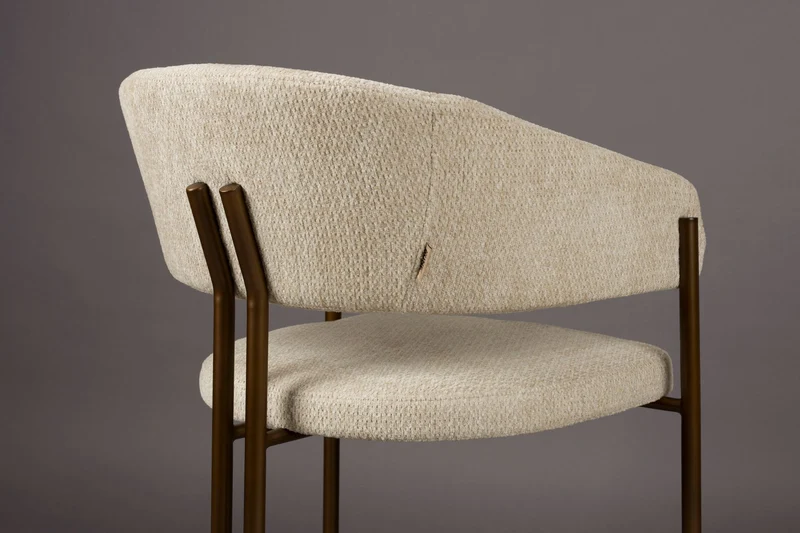 Dutchbone Stuhl Naida – Beige, Eukalyptus-Sperrholz, 58,5 × 56,5 × 78,5 cm, 2er-Set