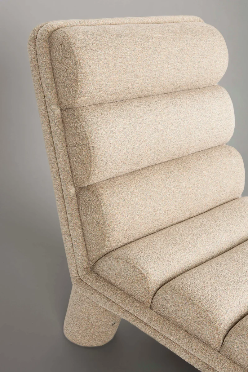Dutchbone Loungesessel Fern – Beige, Polyester, 86 × 65 × 80 cm