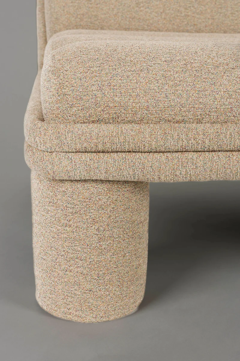 Dutchbone Loungesessel Fern – Beige, Polyester, 86 × 65 × 80 cm