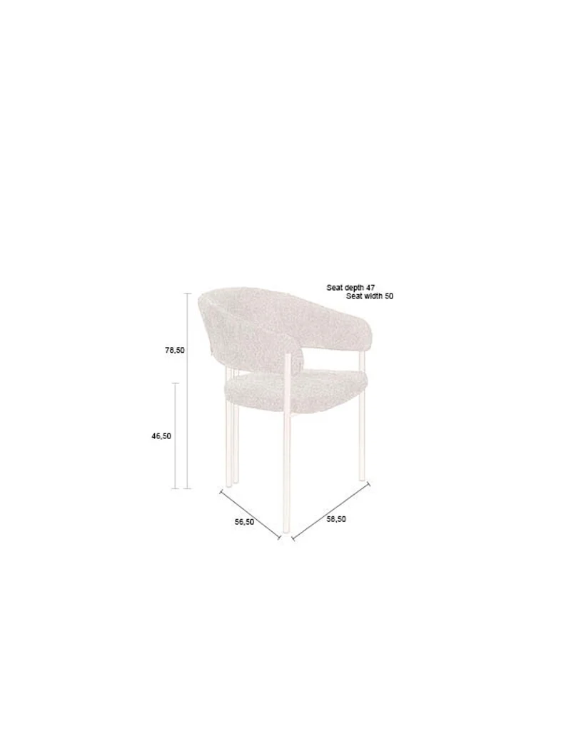 Dutchbone Stuhl Naida – Grün, Eukalyptus-Sperrholz, 58,5 × 56,5 × 78,5 cm, 2er-Set
