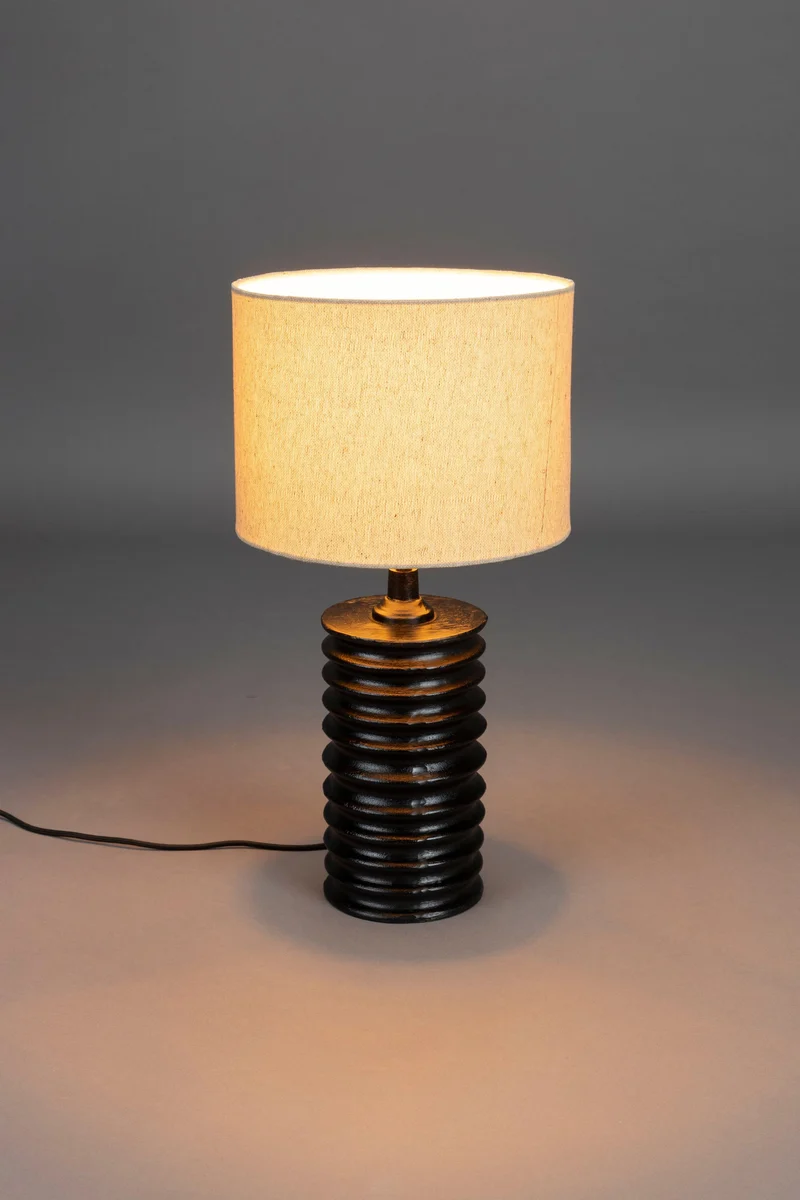 Dutchbone Tischleuchte Yalu – Schwarz, Aluminium, 27 × 27 × 54 cm