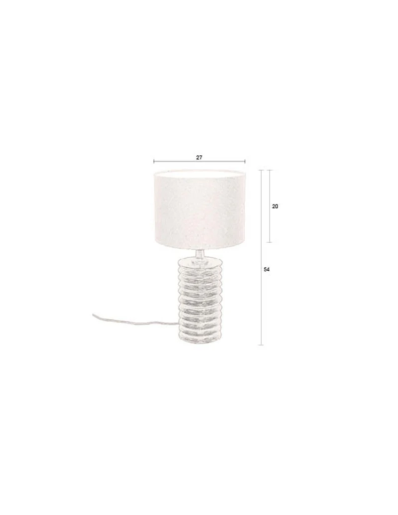 Dutchbone Tischleuchte Yalu – Schwarz, Aluminium, 27 × 27 × 54 cm