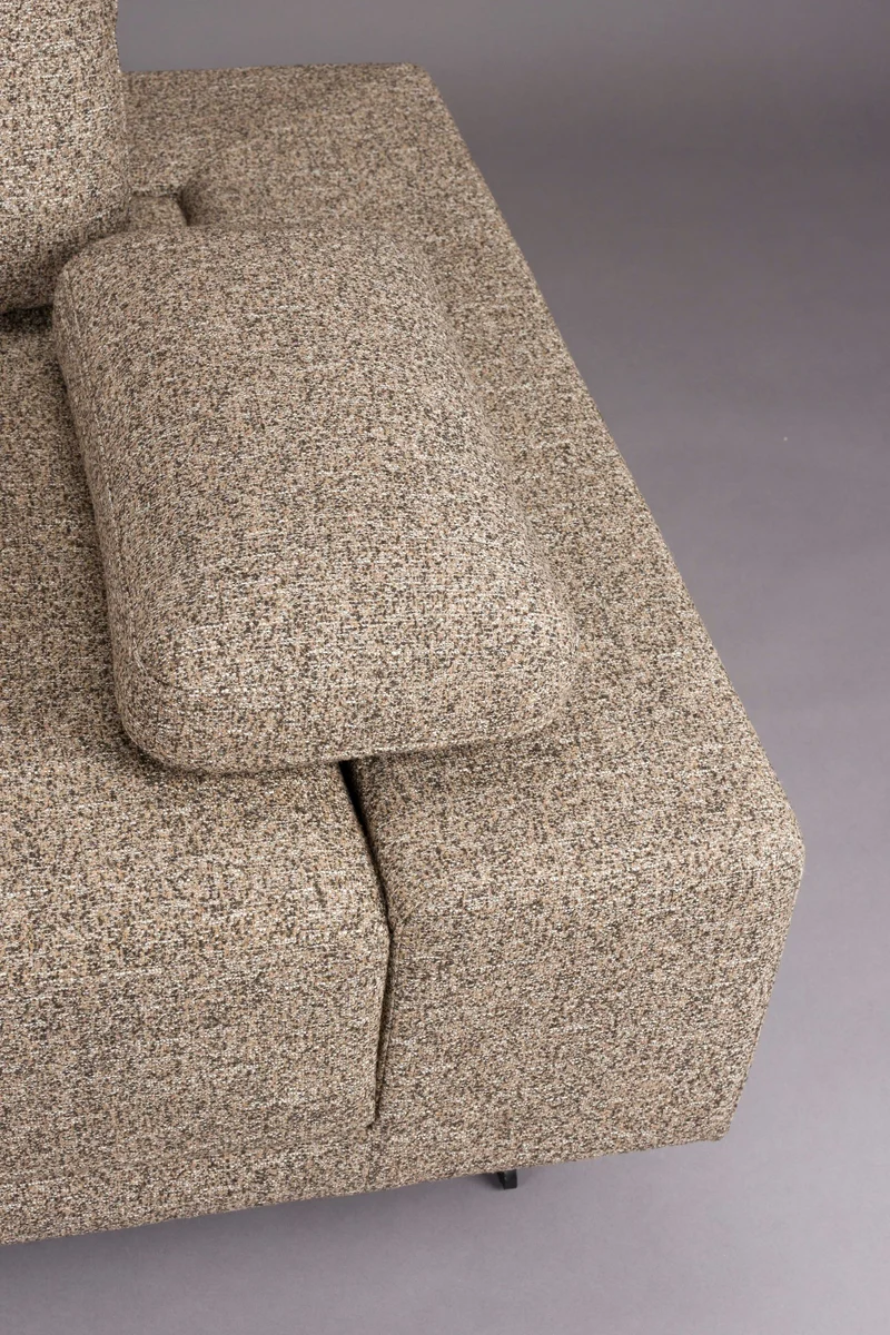 Dutchbone Sofa Shelly Cinnamon Left Chaise Longue – Braun, Polyester, 183,5 × 308 × 90 cm