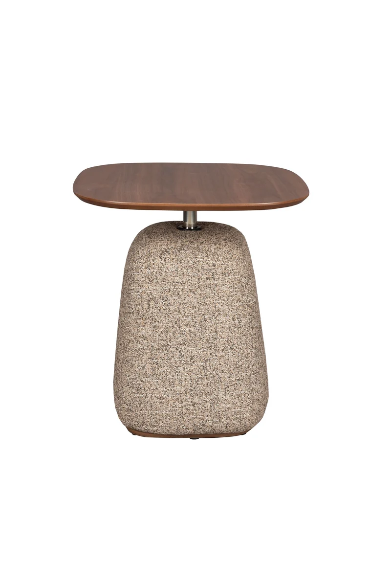 Dutchbone Beistelltisch Shelly Cinnamon – Braun, MDF, 48 × 48 × 51,5 cm
