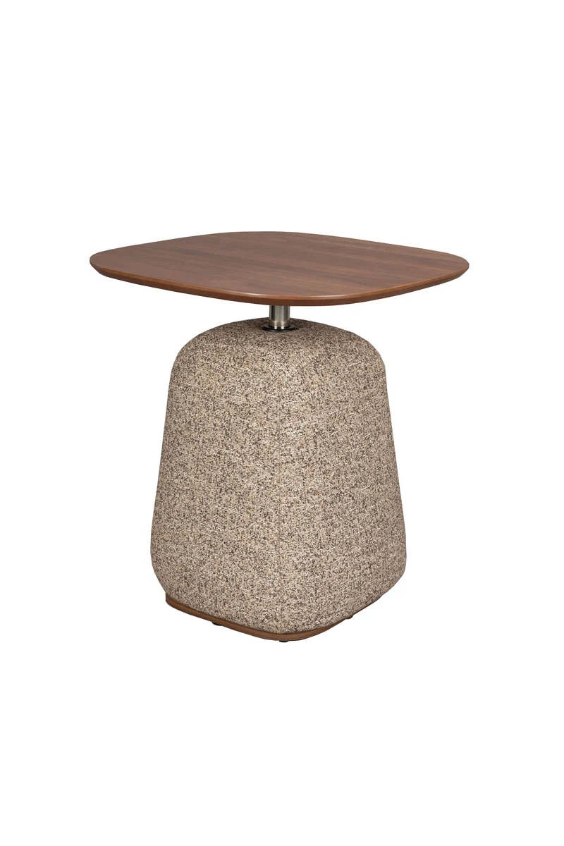 Dutchbone Beistelltisch Shelly Cinnamon – Braun, MDF, 48 × 48 × 51,5 cm