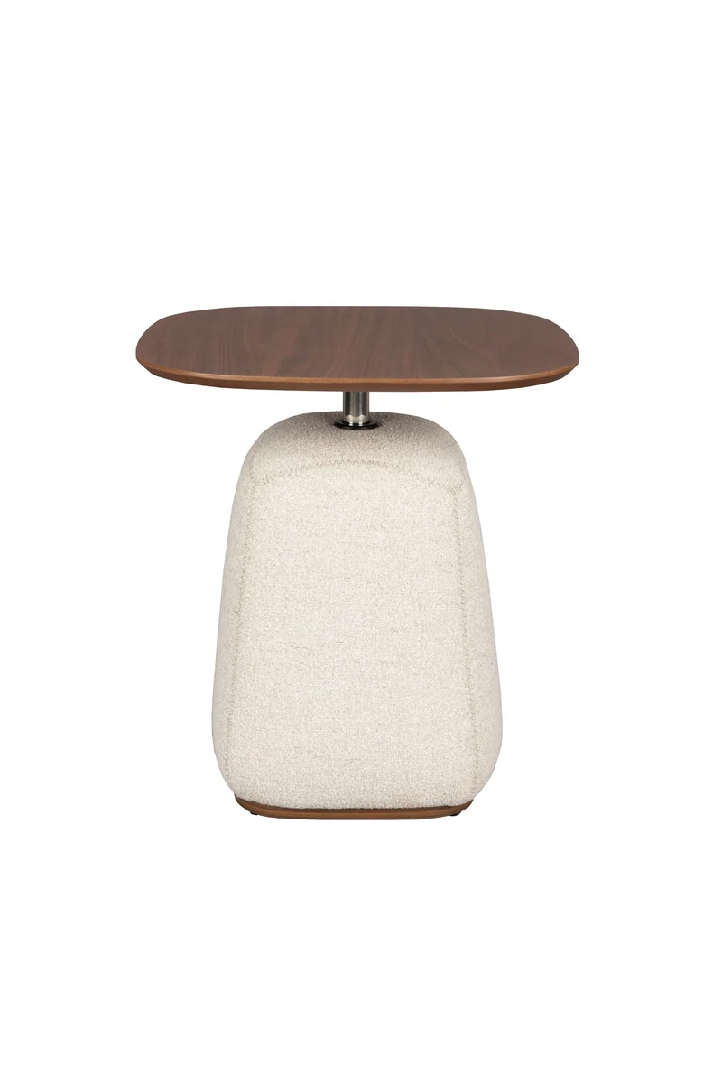 Dutchbone Beistelltisch Shelly – Off-White, MDF, 48 × 48 × 51,5 cm