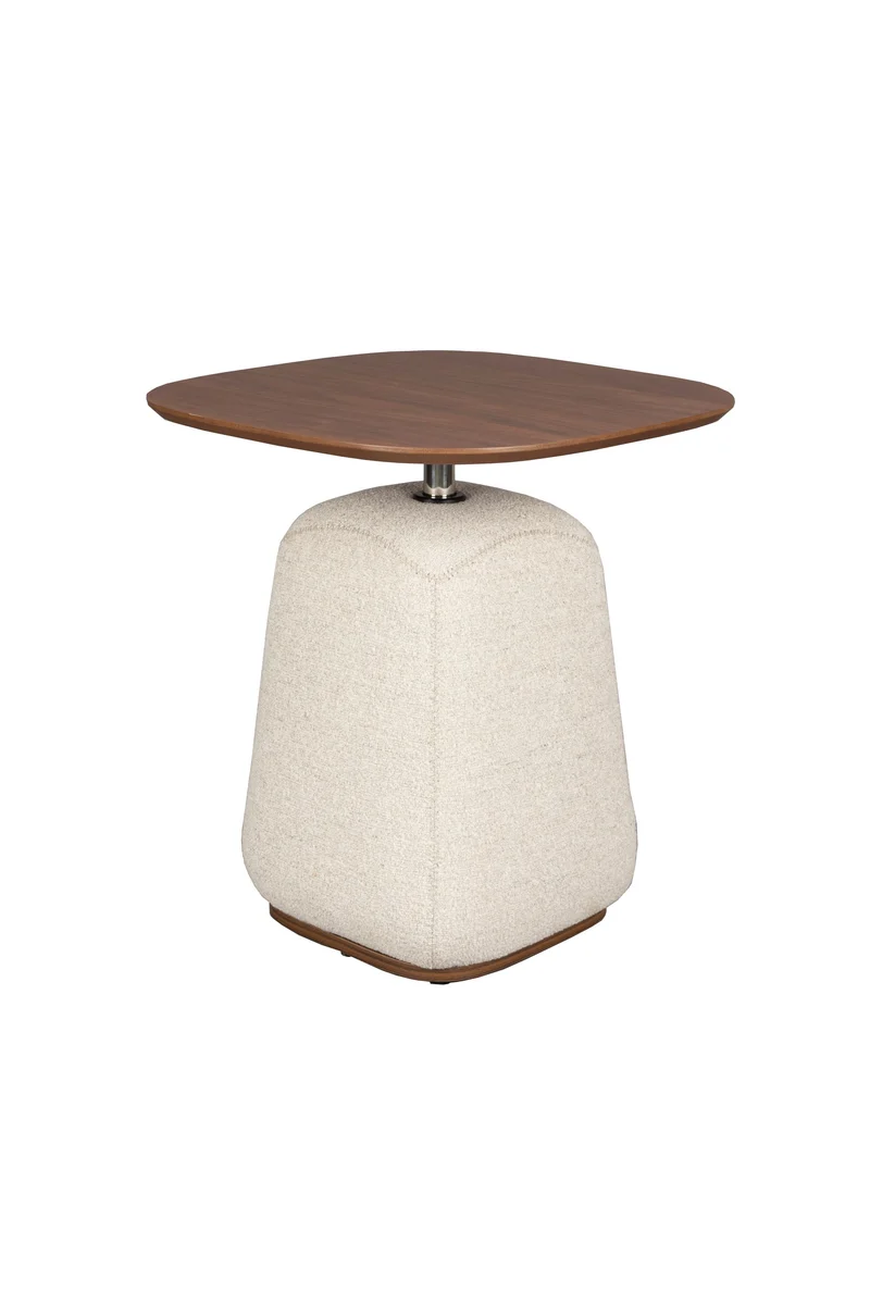 Dutchbone Beistelltisch Shelly – Off-White, MDF, 48 × 48 × 51,5 cm