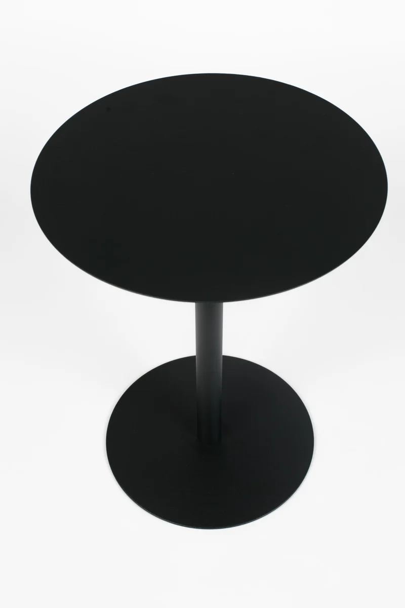 Zuiver Beistelltisch Snow Black Round S – Stahl, 35 × 35 × 45 cm