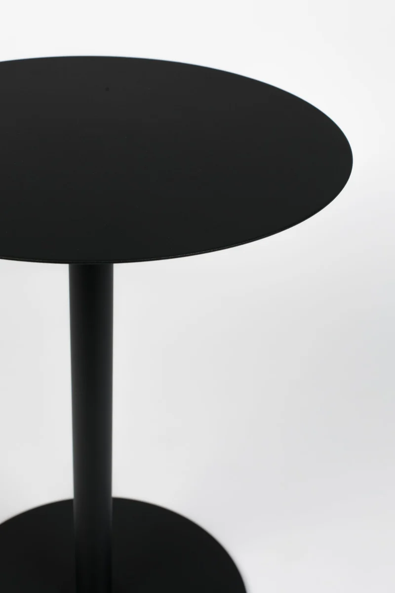 Zuiver Beistelltisch Snow Black Round S – Stahl, 35 × 35 × 45 cm