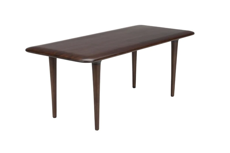 Dutchbone Couchtisch Elroy M – Braun, Gummibaumholz, 85 × 38 × 35 cm