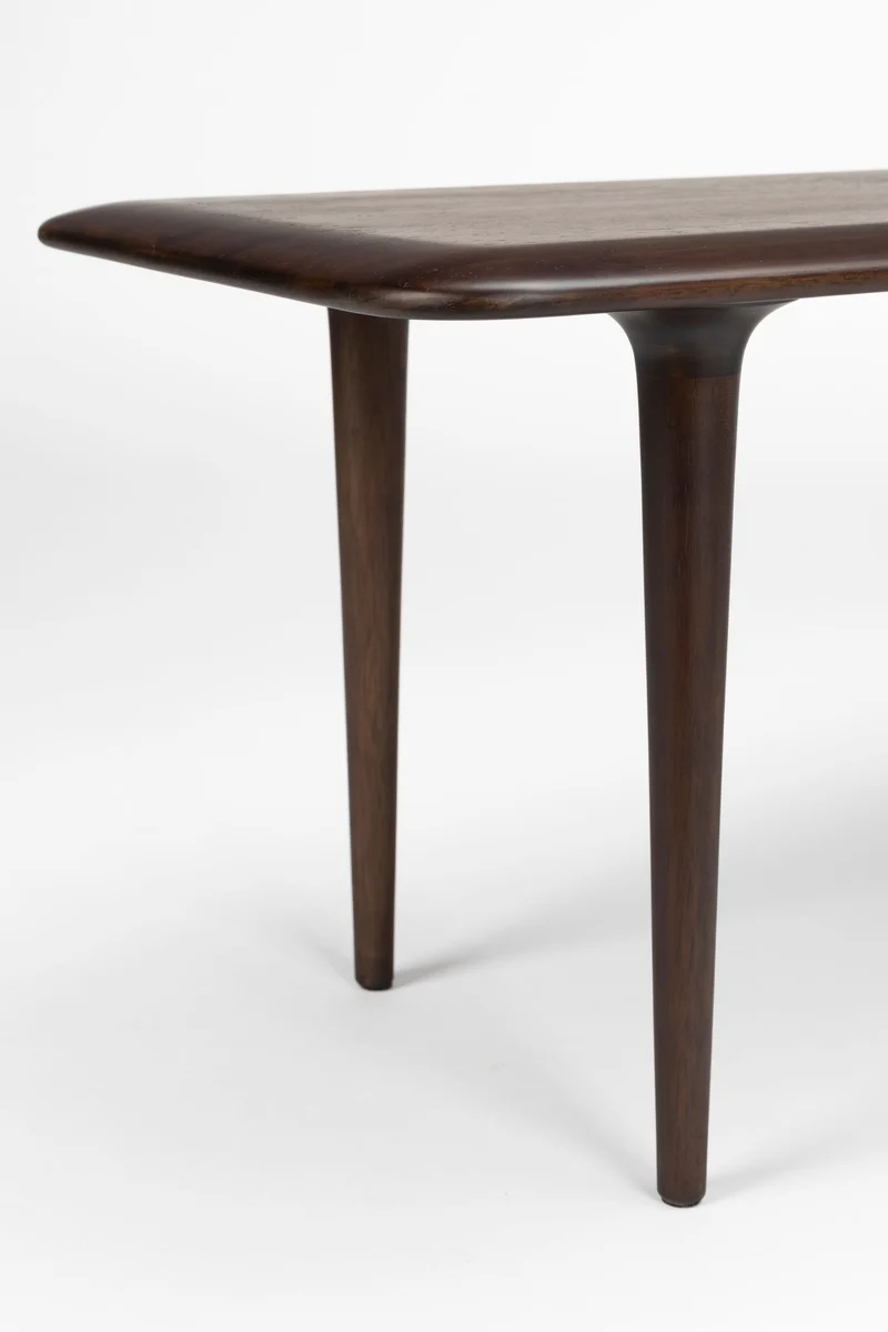 Dutchbone Couchtisch Elroy L – Braun, Gummibaumholz, 110 × 38 × 38 cm