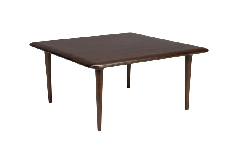 Dutchbone Couchtisch Elroy Square – Braun, Gummibaumholz, 70 × 70 × 33 cm