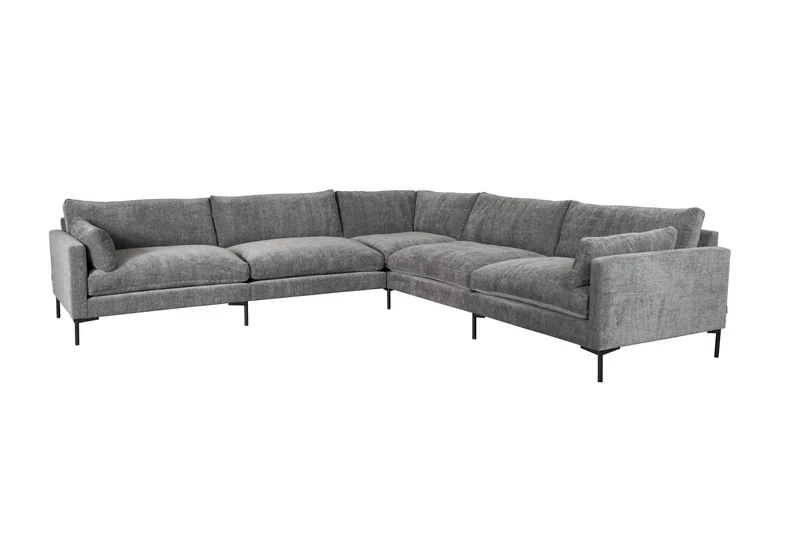 Zuiver Sofa Summer 7-Sitzer – Anthrazit, Stoff, 31,8 × 318 × 82 cm