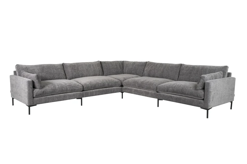 Zuiver Sofa Summer 7-Sitzer – Anthrazit, Stoff, 31,8 × 318 × 82 cm
