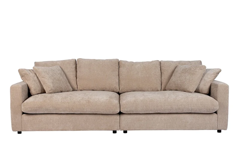 Zuiver Sofa Sense 3-Sitzer Nature Soft – Stoff, 113 × 266 × 85 cm