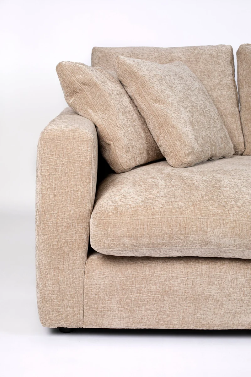 Zuiver Sofa Sense 3-Sitzer Nature Soft – Stoff, 113 × 266 × 85 cm