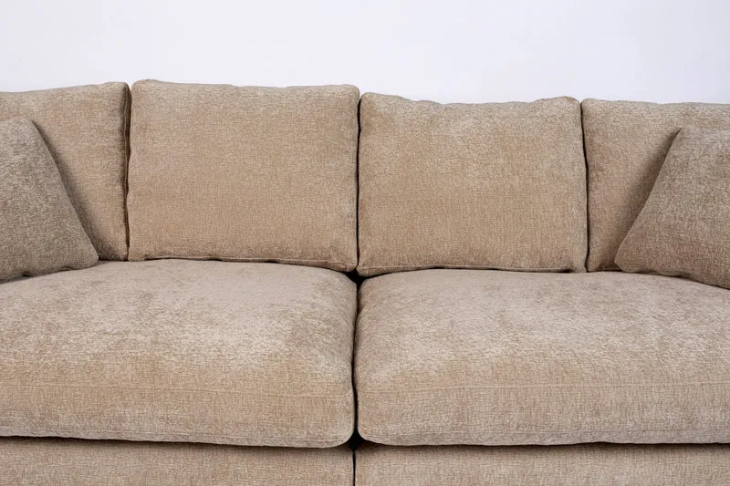 Zuiver Sofa Sense 3-Sitzer Nature Soft – Stoff, 113 × 266 × 85 cm