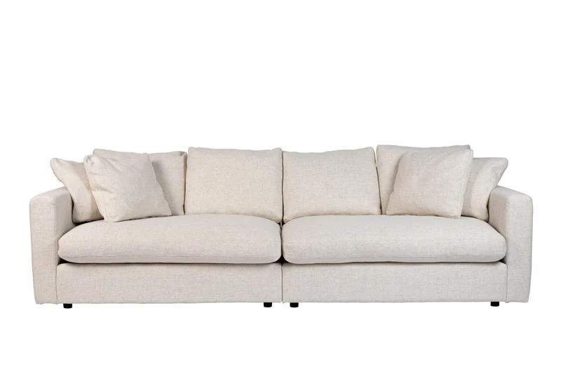 Zuiver Sofa Sense 3-Sitzer – Creme, Stoff, 113 × 266 × 85 cm
