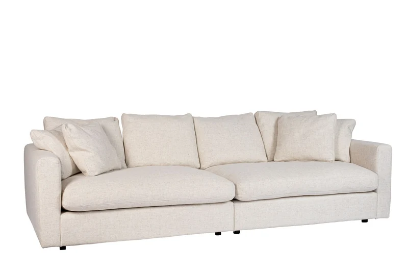 Zuiver Sofa Sense 3-Sitzer – Creme, Stoff, 113 × 266 × 85 cm