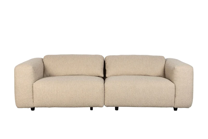 Zuiver Sofa Wings 3-Sitzer Caramel – Braun, Stoff, 101 × 260 × 72 cm