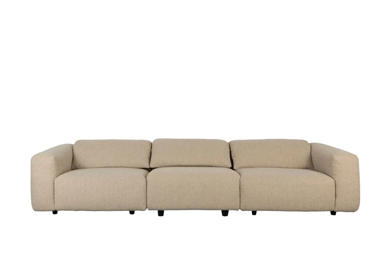 Zuiver Sofa Wings 4,5-Sitzer Caramel – Braun, Polypropylen, 101 × 355 × 72 cm