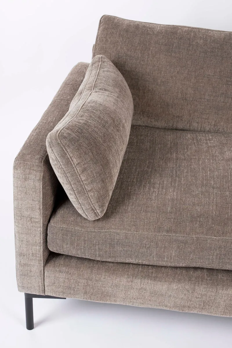 Zuiver Sofa Summer 4,5-Sitzer Coffee – Stoff, 101 × 335 × 82 cm