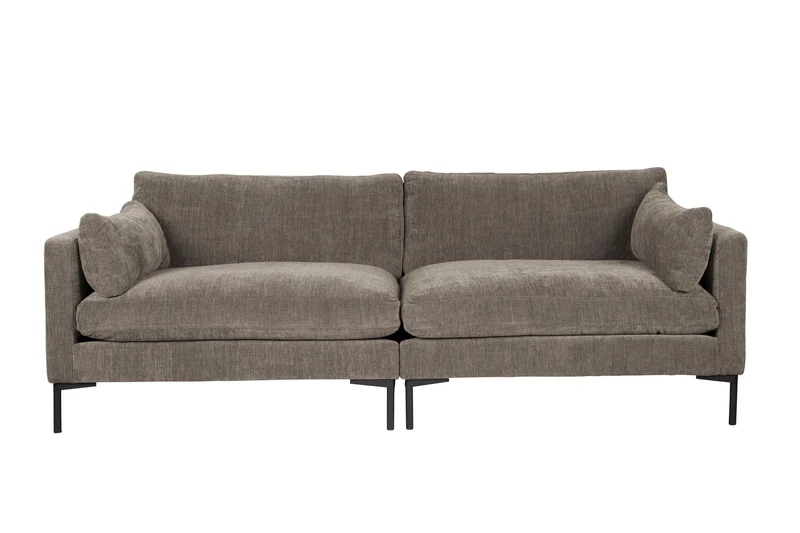 Zuiver Sofa Summer 3-Sitzer Coffee – Stoff, 101 × 230 × 82 cm