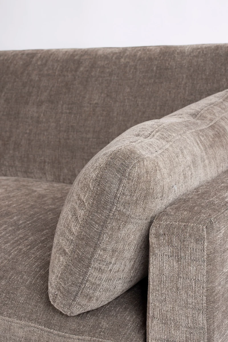 Zuiver Sofa Summer 3-Sitzer Coffee – Stoff, 101 × 230 × 82 cm