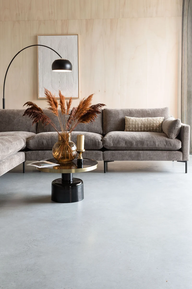 Zuiver Sofa Summer 7-Sitzer Coffee – Stoff, 318 × 318 × 82 cm